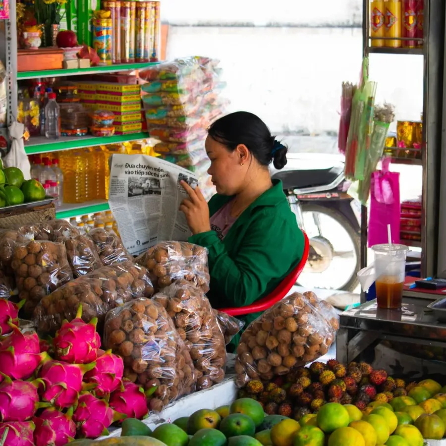 Kệ hàng trong cửa hàng